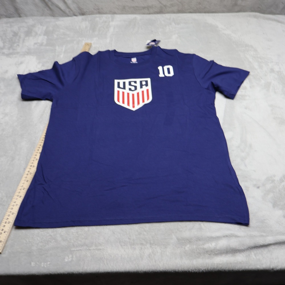 US Soccer Shirt Mens Large Blue US Football Team Christian Pulisic #10 $20 NEW